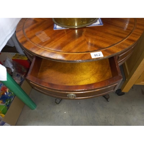 462 - A modern small round coffee/hall table (diameter 60cm, height 59cm) COLLECT ONLY