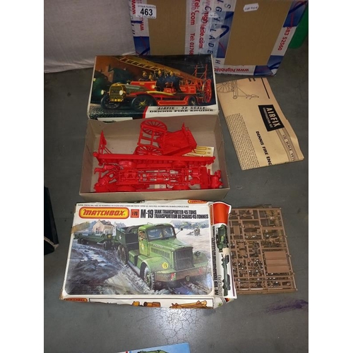 464 - A quantity of plastic models kits including Airfix. In used condition, completeness unknown. Collect... 