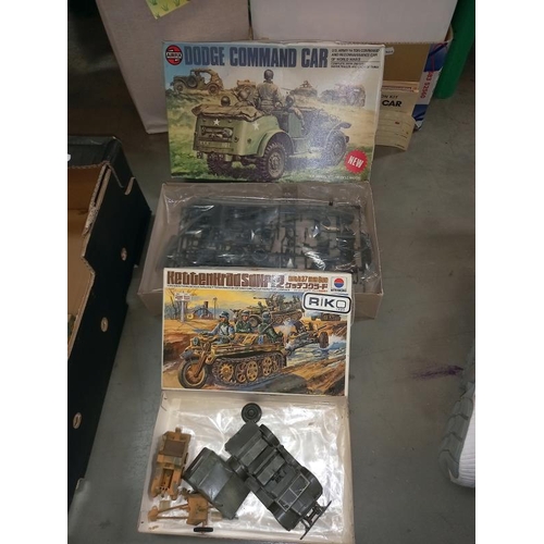 464 - A quantity of plastic models kits including Airfix. In used condition, completeness unknown. Collect... 