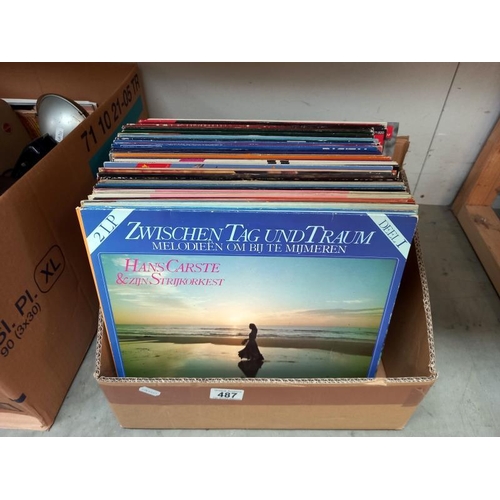 487 - A box of LP vinyl records including Ka: Warner Gunter Noris and other German titles.