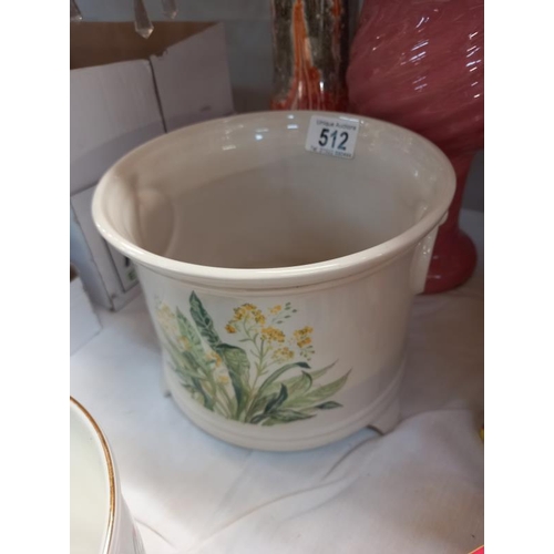 512 - A Sylvac vase, a west German planter, Aynsley planter and 1 other. Collect Only.