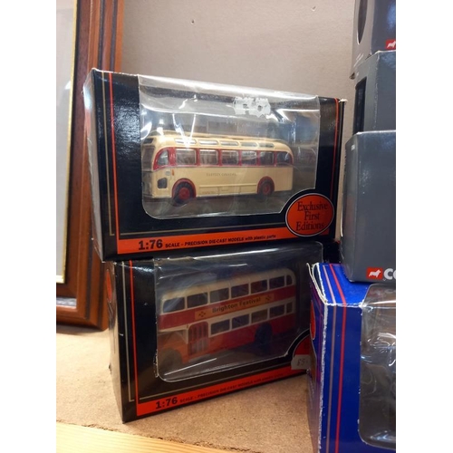 517 - A quantity of Corgi original own bus and E.F.E Diecast model coaches and buses.