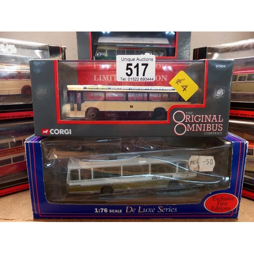 517 - A quantity of Corgi original own bus and E.F.E Diecast model coaches and buses.