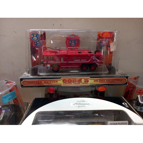 521 - 3 limited edition code 3 fire engines and 1 other.