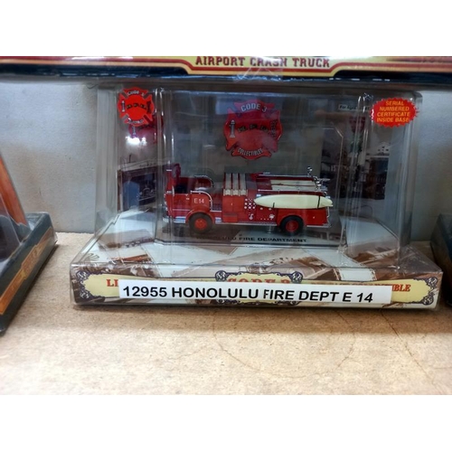 521 - 3 limited edition code 3 fire engines and 1 other.