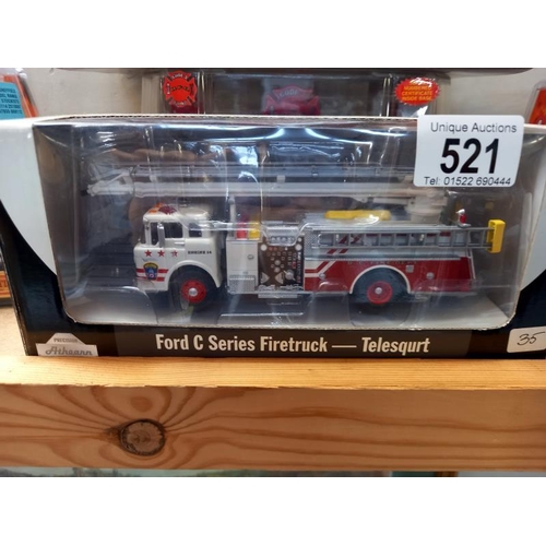 521 - 3 limited edition code 3 fire engines and 1 other.