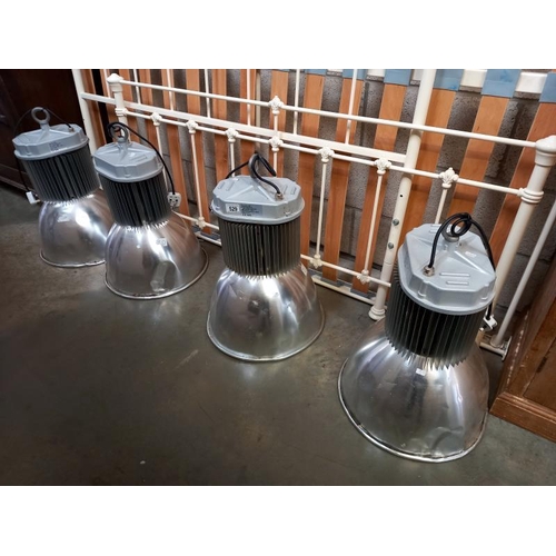 529 - 4 Industrial lights Height 60cm, Diameter 41cm.