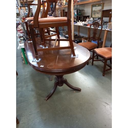 590 - A late 20th century dining table. COLLECT ONLY.