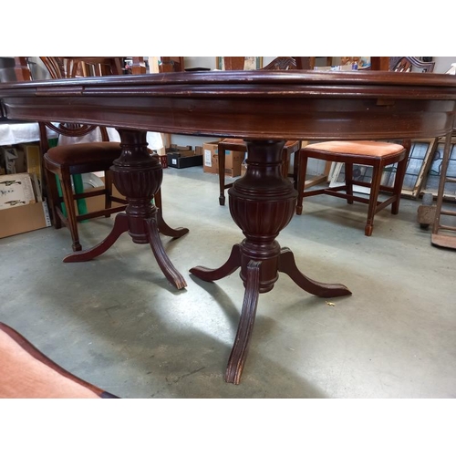 590 - A late 20th century dining table. COLLECT ONLY.