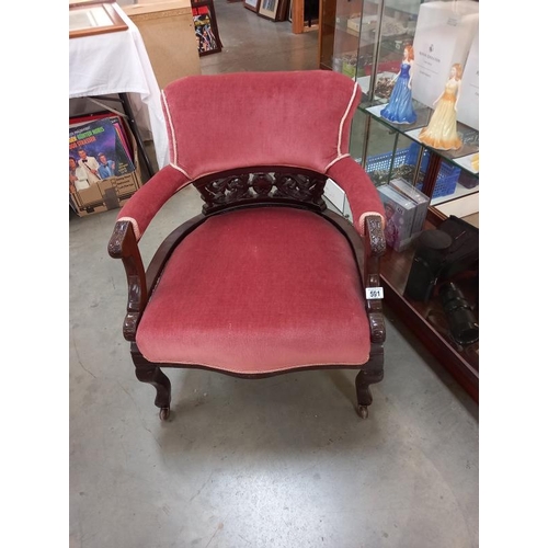 591 - An Edwardian bedroom nursing chair