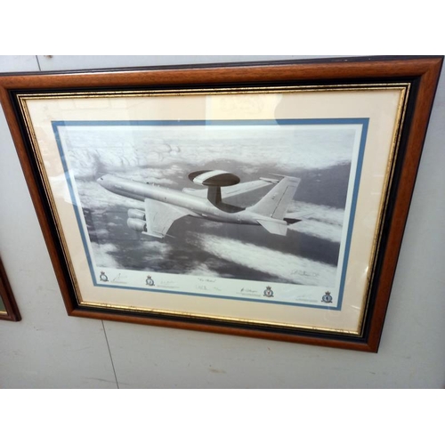 601 - 2 framed and glazed jet aircraft prints. Limited edition signed Nimrod 'helping an old friend' and a... 