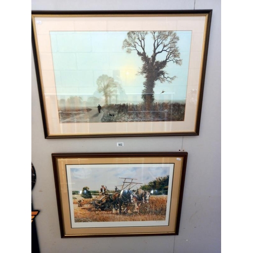 602 - A framed & glazed limited edition print by Peter Goodhall & a framed & glazed print by Coulson.