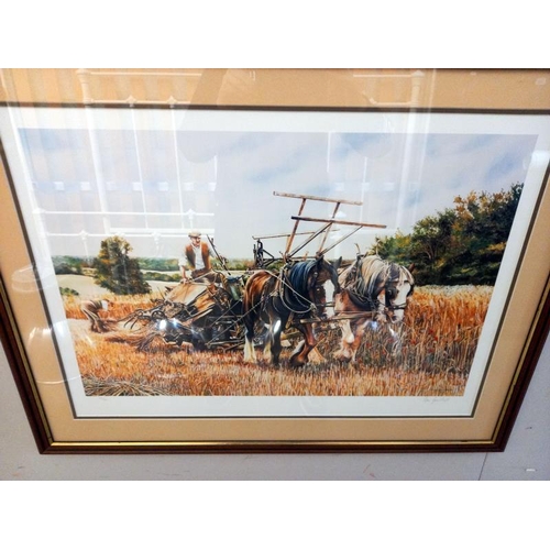 602 - A framed & glazed limited edition print by Peter Goodhall & a framed & glazed print by Coulson.