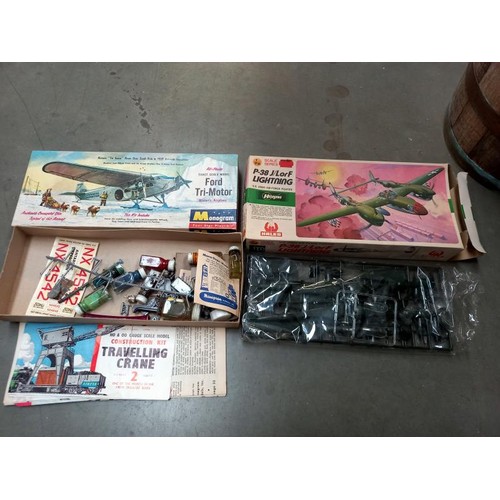 436 - A large quantity of vintage model aircraft kits in various conditions and use, completeness unknown.... 