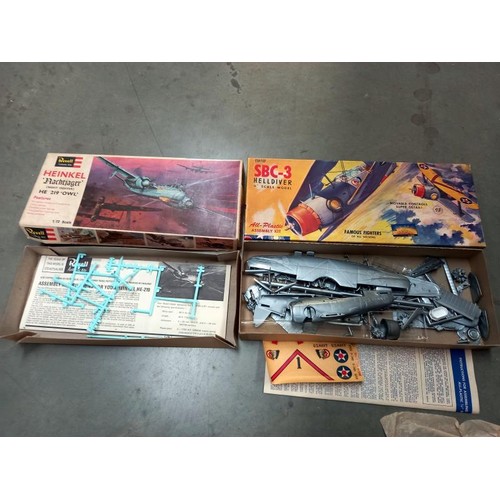 436 - A large quantity of vintage model aircraft kits in various conditions and use, completeness unknown.... 