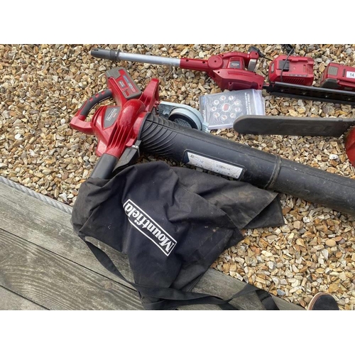 14 - A huge set of Mountfield, cordless garden power tools. 3 high capacity 48V batteries and charger, a ... 