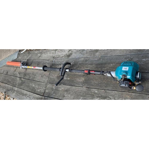 145 - A Makita petrol pole hedge trimmer. Collect Only.