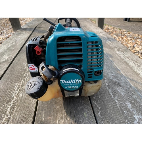 145 - A Makita petrol pole hedge trimmer. Collect Only.