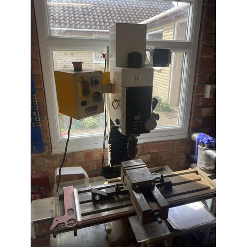 32 - An excellent CNC milling machine, can be computer or manually operated. Supplied with lots of cutter... 