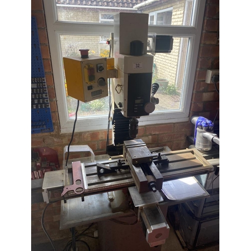 32 - An excellent CNC milling machine, can be computer or manually operated. Supplied with lots of cutter... 