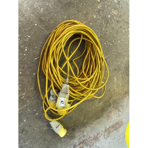 47 - 2 Long 110V cable extensions. Collect Only.