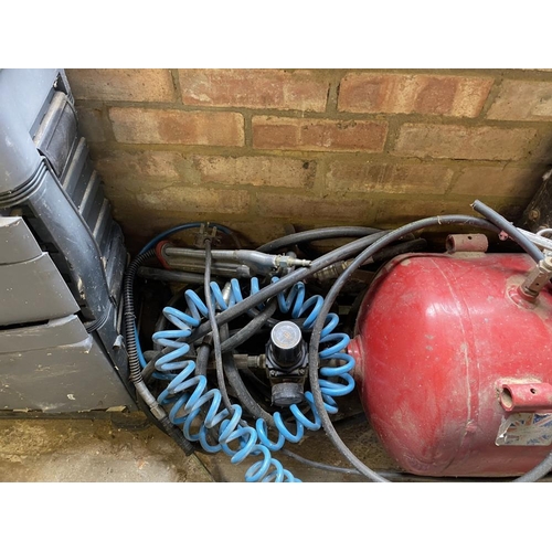 57 - A Sipair air compressor, 100 liters with tyre inflator. Collect Only.