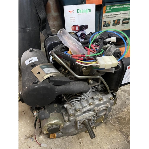 64 - A Changfa electric start Diesel single cylinder engine, only runs for approximately one hour. Collec... 