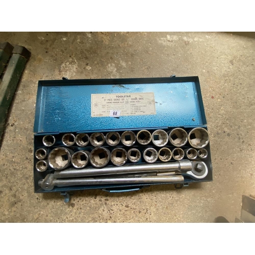 68 - A heavy duty socket set. Collect Only.