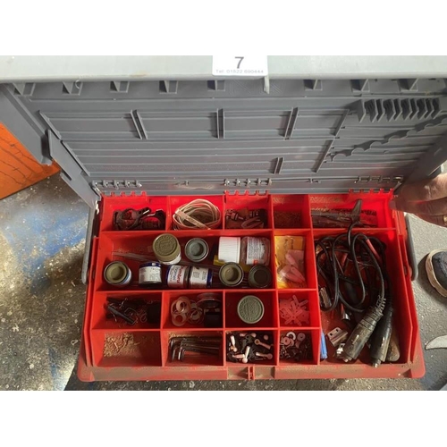 7 - 2 Stool type toolboxes with mixed contents. Collect Only.