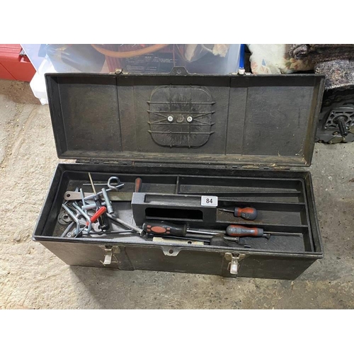 84 - A box of various hand tools. Collect Only.