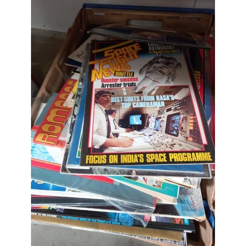 554 - 2 Boxes of mixed magazines including TV21 Starlog, SFTV etc.