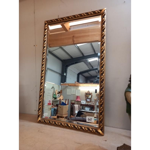 647 - A gilt framed mirror. COLLECT ONLY