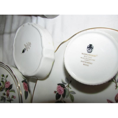 731 - Seven pieces of Wedgwood Hathaway Rose china.