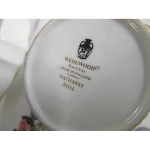 731 - Seven pieces of Wedgwood Hathaway Rose china.