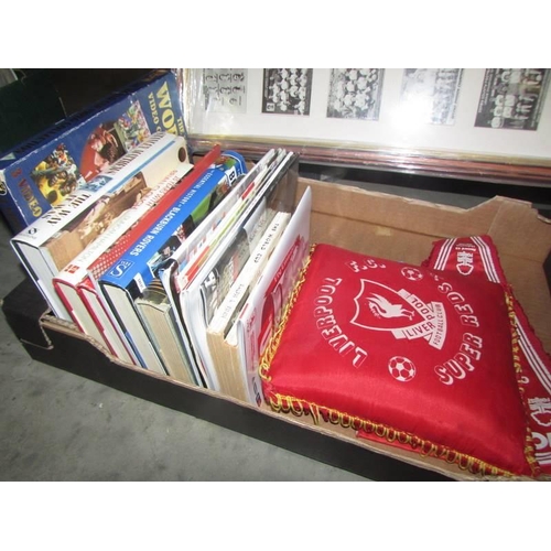 749 - A mixed lot of football books, memorabilia etc., COLLECT ONLY.