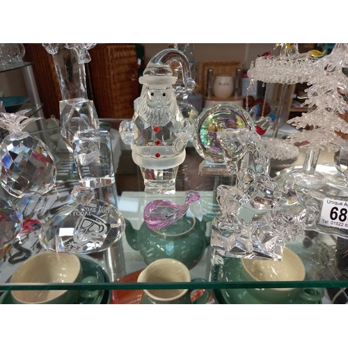 683 - A quantity of glass figures & paperweights (some A/F), Collect only