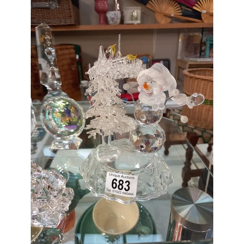 683 - A quantity of glass figures & paperweights (some A/F), Collect only