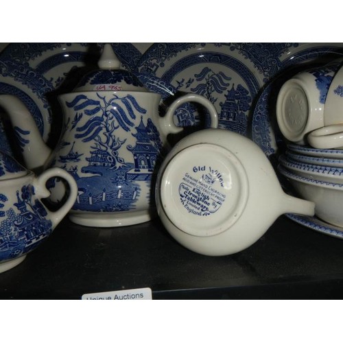 531 - A mixed lot of blue and white plates etc.,