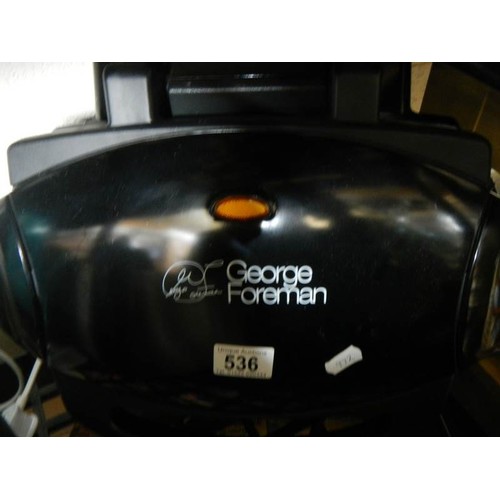 536 - A George Forman grill, footbath etc.,