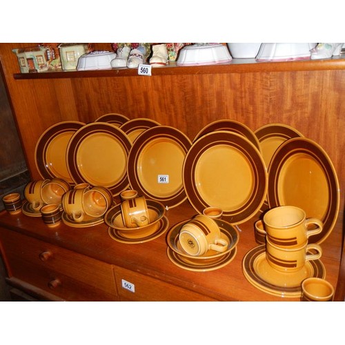 561 - A good lot of Kiln Craft dinner ware.