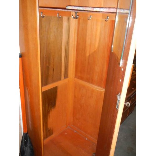 563 - An old corner wardrobe/hall coat cabinet.