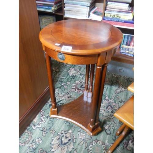 566 - A good quality mahogany six leg circular table.