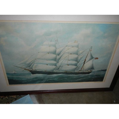 590 - Framed nautical scenes.