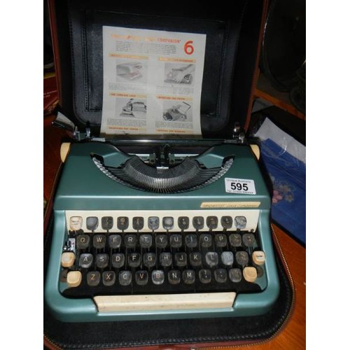 595 - An Imperial Good Companion portable typewriter.