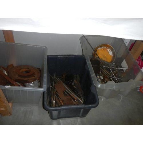 320 - 5 boxes of metal rods etc.