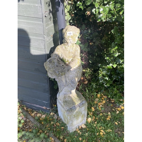 168 - A garden statue, summer. 3ft 6inch high. Collect Only.