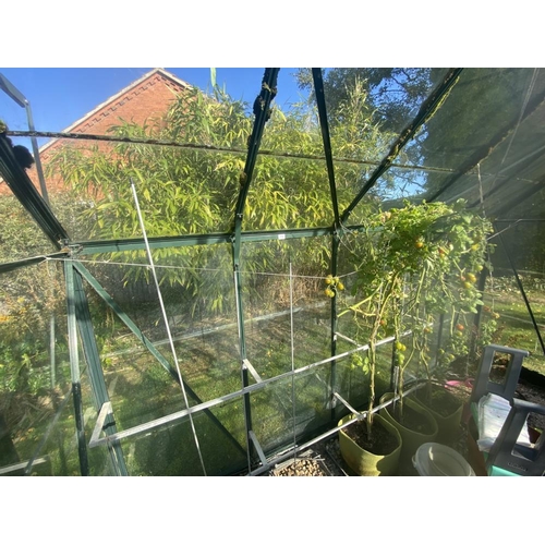 172 - A 10ft x 8ft,  aluminium greenhouse. Needs to be dismantled. Collect Only.