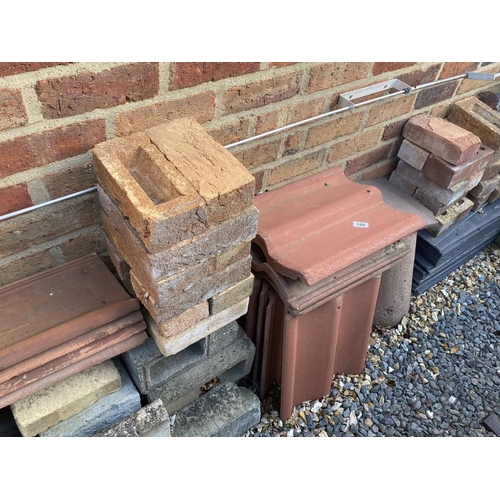 180 - A selection of bricks, tiles, ridges, slates etc. Collect Only.