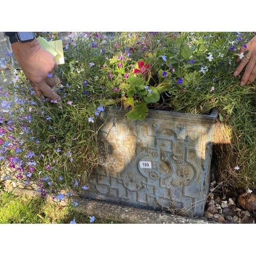 189 - A very heavy cast iron planter. Collect Only.