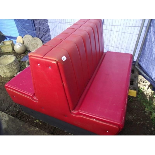 205 - A double sided retro 1950's style diner seat. COLLECT ONLY.